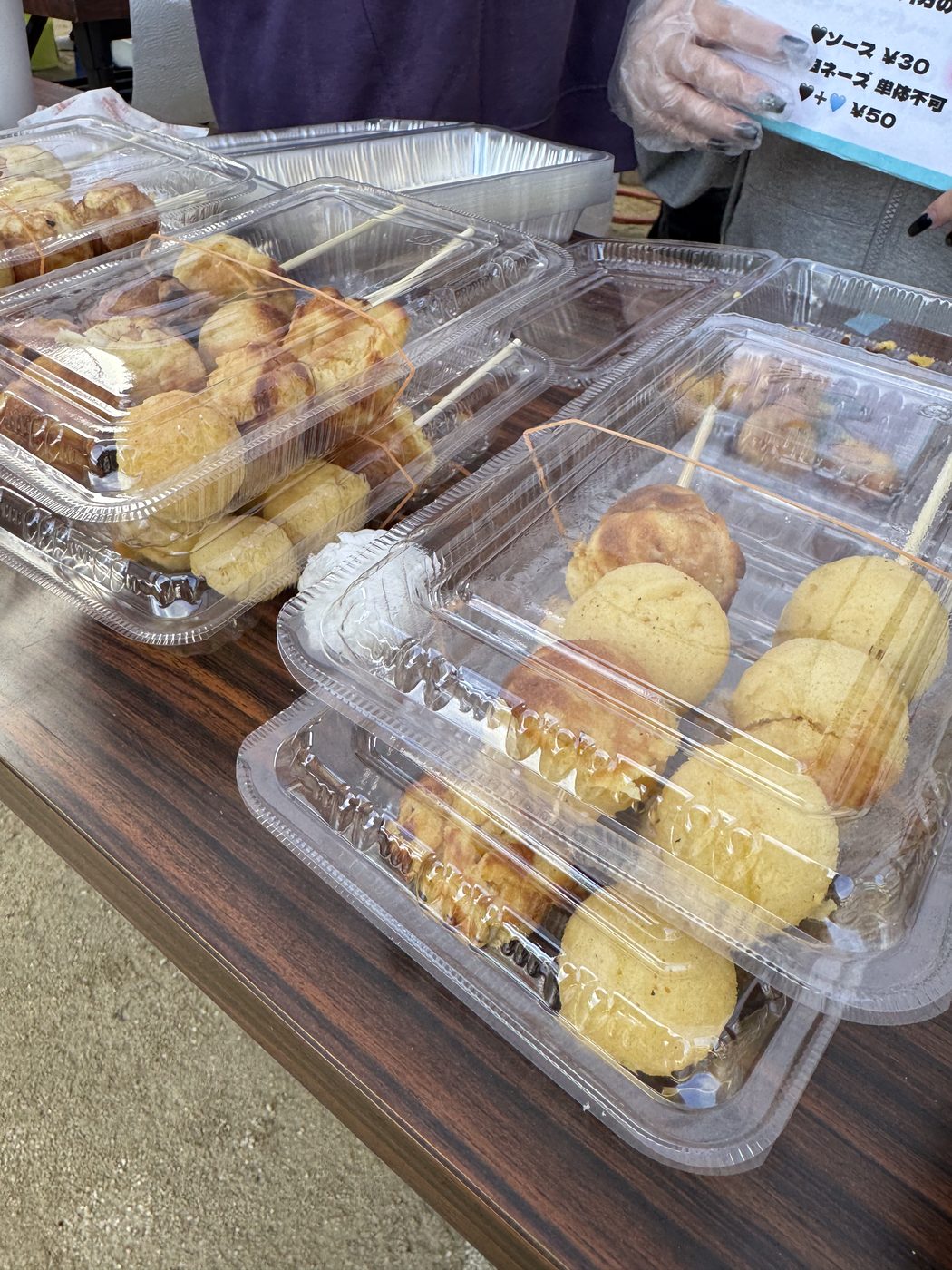 学園祭:1年生の屋台(ベビーカステラ)の写真